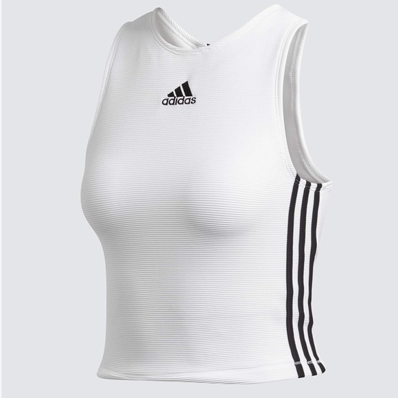Adidas Zippable Rib Tank Top - Picture 2 of 6
